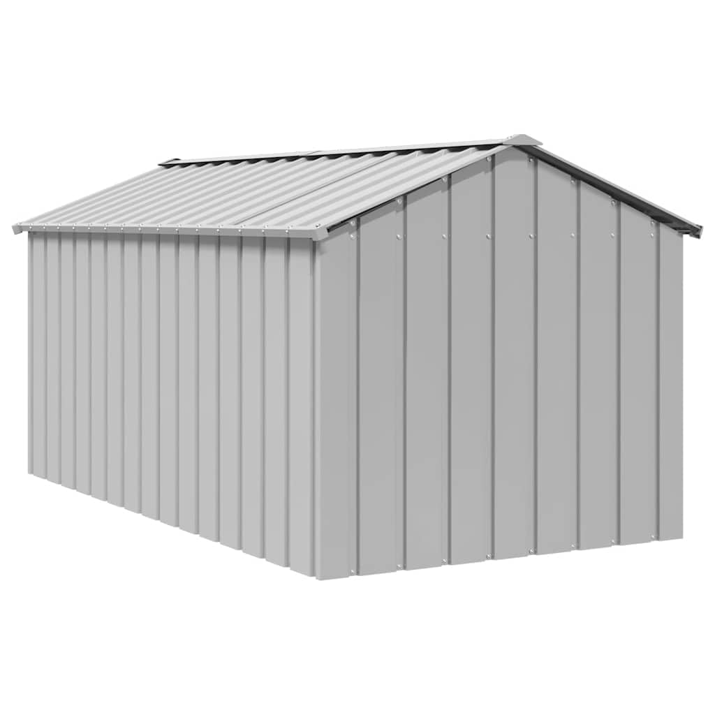 IKAYAA Caseta para Exteriores Grande, Caseta para Perros Acero Galvanizado 114x202x101 cm Gris