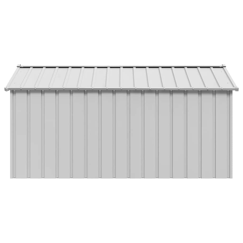 IKAYAA Caseta para Exteriores Grande, Caseta para Perros Acero Galvanizado 114x202x101 cm Gris