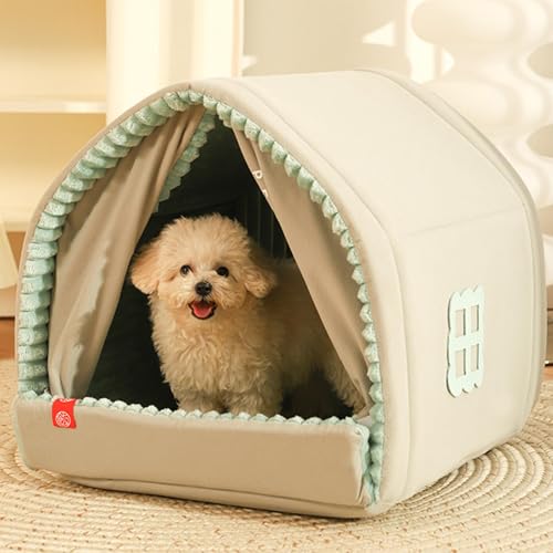 Genérico Cama de Carpa para Perros Interiores - nicho Caliente con Puerta - Cama cómoda para Perros y Gatos | Cozy Dog Cupt in Winter, Animal Best Home, Caned Capas de Carpas Cerradas para Gatos
