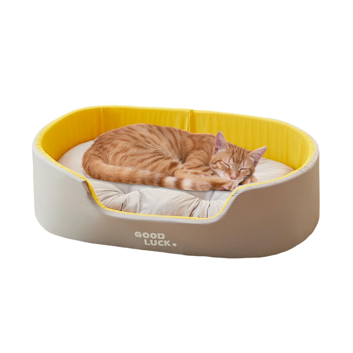 Sofá cama para perros,Cama para perros con laterales | Sofá cama para cachorros,Almohadilla para dormir lavable para gatos, cálido desmontable, cama con cojín para mascotas de doble cara para las