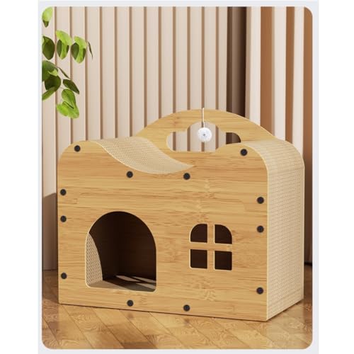 Genérico Casa para Gatos, Nido de Madera para Mascotas, Tablero rascador para Gatos, Nido para Gatos, casa espaciosa para Gatos, se Puede superponer, casa para Gatos, casa para Mascotas