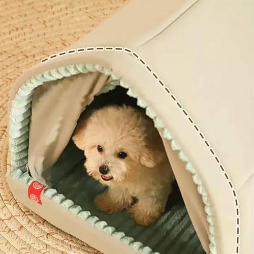 Genérico Cama de Carpa para Perros Interiores - nicho Caliente con Puerta - Cama cómoda para Perros y Gatos | Cozy Dog Cupt in Winter, Animal Best Home, Caned Capas de Carpas Cerradas para Gatos