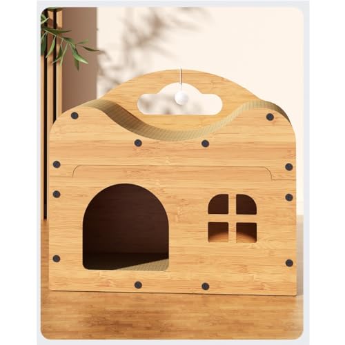 Genérico Casa para Gatos, Nido de Madera para Mascotas, Tablero rascador para Gatos, Nido para Gatos, casa espaciosa para Gatos, se Puede superponer, casa para Gatos, casa para Mascotas