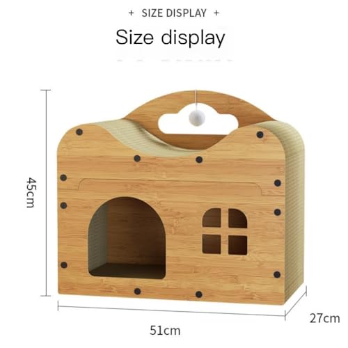 Genérico Casa para Gatos, Nido de Madera para Mascotas, Tablero rascador para Gatos, Nido para Gatos, casa espaciosa para Gatos, se Puede superponer, casa para Gatos, casa para Mascotas