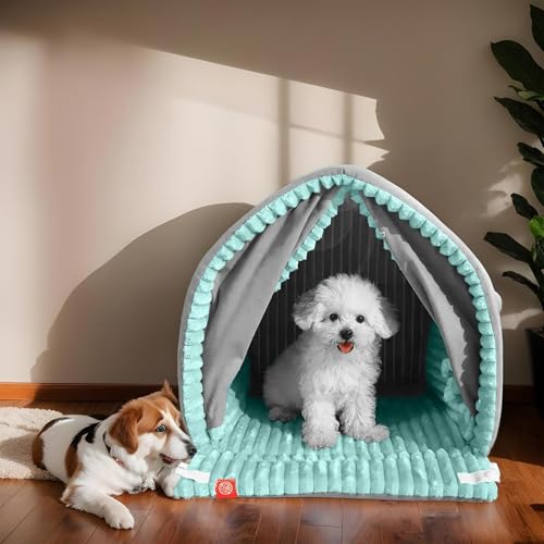 Genérico Cama de Carpa para Perros Interiores - nicho Caliente con Puerta - Cama cómoda para Perros y Gatos | Cozy Dog Cupt in Winter, Animal Best Home, Caned Capas de Carpas Cerradas para Gatos