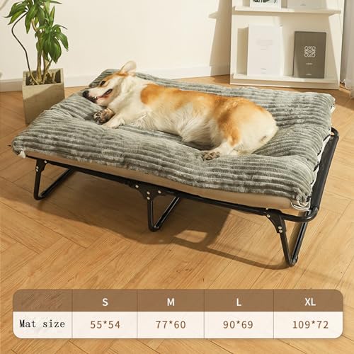 Genérico Kennel de Cama para Perros para Todas Las Estaciones, Cama de Campamento para Perros, Cama de Perro Grande y de tamaño Mediano en Cama Fuera del Suelo, 16-22 cm del Suelo