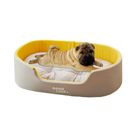 Sofá cama para perros,Cama para perros con laterales | Sofá cama para cachorros,Almohadilla para dormir lavable para gatos, cálido desmontable, cama con cojín para mascotas de doble cara para las