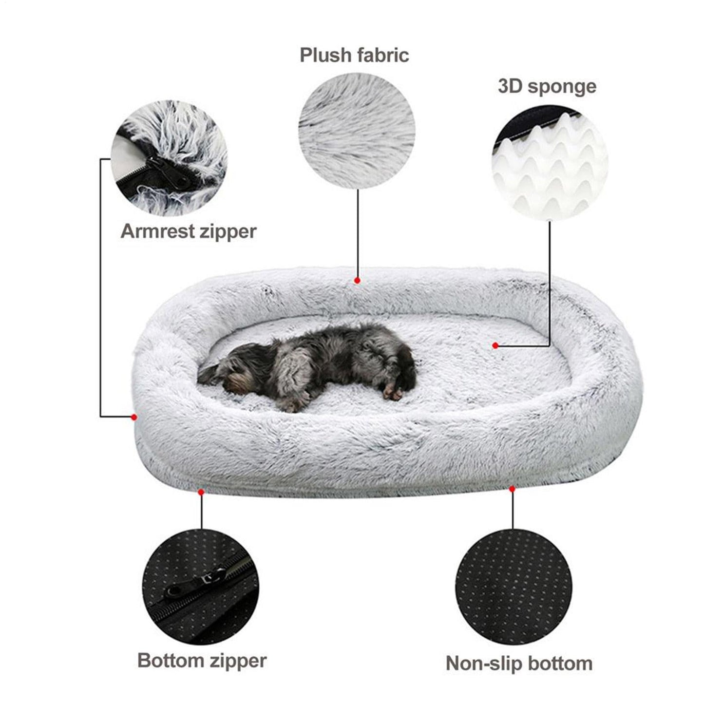 Cama para Perros para Adultos - Cama De Perro Cómoda | Camas De Mascotas para Perros Grandes | De Perro Térmico Cálido, Almohada De Mascotas Lavable | Almohadilla De Sueño De Gato Suave, Acogedor