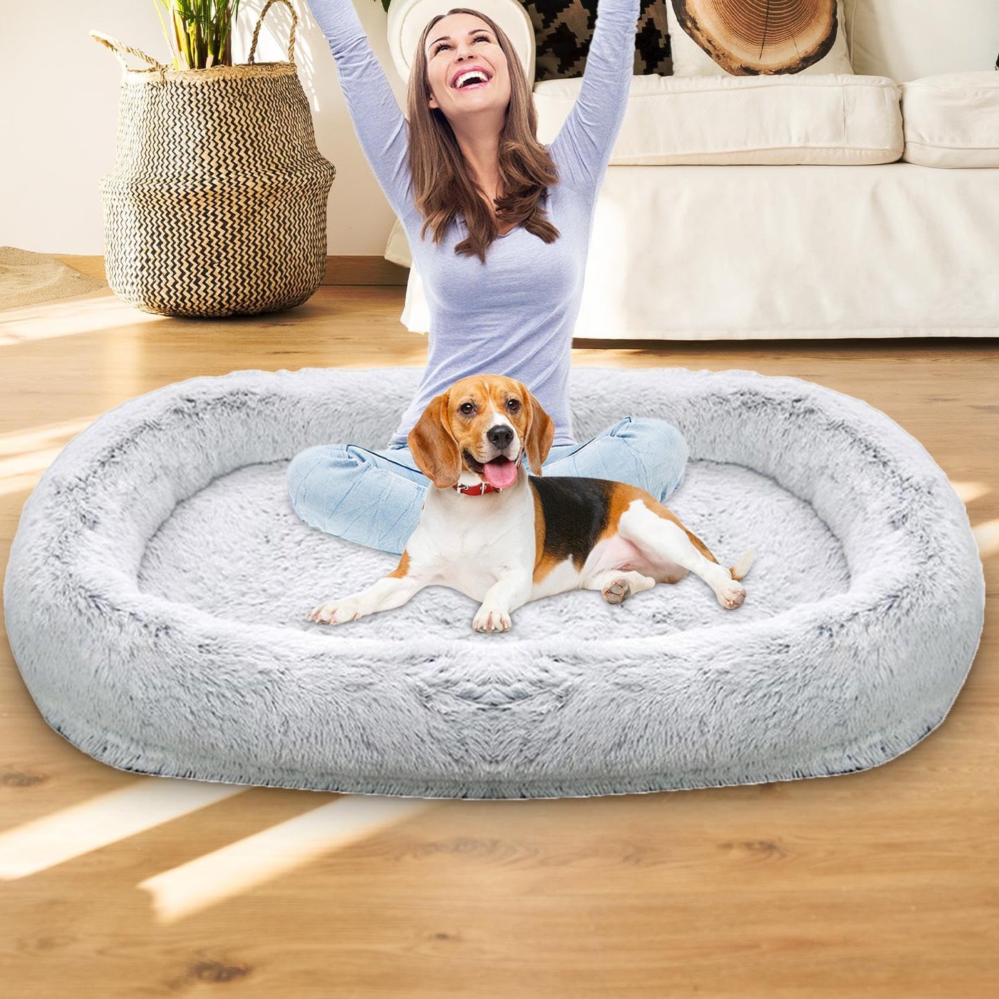 Cama para Perros para Adultos - Cama De Perro Cómoda | Camas De Mascotas para Perros Grandes | De Perro Térmico Cálido, Almohada De Mascotas Lavable | Almohadilla De Sueño De Gato Suave, Acogedor